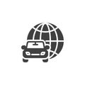 Global transportation vector icon Royalty Free Stock Photo