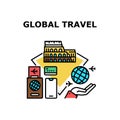 Global Travel Vector Concept Color Illustration Royalty Free Stock Photo