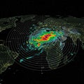 Global Tropical Cyclone Weather Pattern Visualization Royalty Free Stock Photo