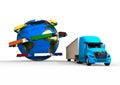 Global Trucking concept Royalty Free Stock Photo