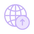 Global upload color line icon Royalty Free Stock Photo