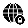 Global glyph flat vector icon Royalty Free Stock Photo