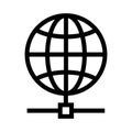 Global vector line icon Royalty Free Stock Photo