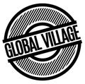 Global Village stamp on white