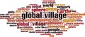 Global village word cloud Royalty Free Stock Photo