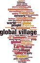 Global village word cloud Royalty Free Stock Photo