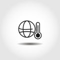 Global warm isolated icon. ecology design element Royalty Free Stock Photo