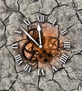 Global warming clock. Royalty Free Stock Photo