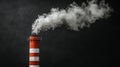Global Warming and CO2 Release from Industrial Chimneys Royalty Free Stock Photo