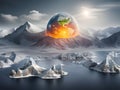 global warming concept, 3d render, computer illustration