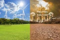 A global warming concept image showing the effect of pollution f Royalty Free Stock Photo