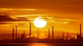 Global Warming Concept Stanlow Oil Refinery Wirral Royalty Free Stock Photo