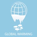 Global warming earth logo Royalty Free Stock Photo