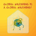 Global warming. Ecological illustration Royalty Free Stock Photo