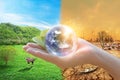 Global Warming and human waste ,Pollution Concept.Sustainability Royalty Free Stock Photo