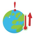 Global warming icon, isometric style Royalty Free Stock Photo
