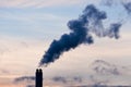 Global warming industrial pollution smoke concept Royalty Free Stock Photo