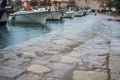 global warming ocean level rise on waterfront in europe