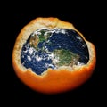 Global warming and ozone layer destroying Royalty Free Stock Photo