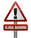 Global warming street sign illustration design Royalty Free Stock Photo