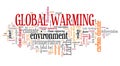 Global warming text cloud Royalty Free Stock Photo