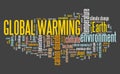 Global warming text cloud Royalty Free Stock Photo