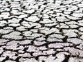 Global warming theme hot dried earth floor background Royalty Free Stock Photo