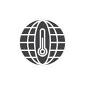 Global warming vector icon Royalty Free Stock Photo