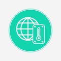 Global warming vector icon sign symbol Royalty Free Stock Photo