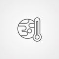 Global warming vector icon sign symbol Royalty Free Stock Photo