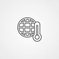 Global warming vector icon sign symbol Royalty Free Stock Photo