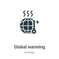 Global warming vector icon on white background. Flat vector global warming icon symbol sign from modern ecology collection for Royalty Free Stock Photo