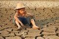 water crisis and children Royalty Free Stock Photo