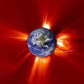 Global Warming - Western Earth & Solar Flare