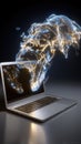 Global web day: cyber domain, network gateway, hyperlink node, coding interface, online function, internet archive Royalty Free Stock Photo