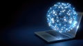 Global web day: cyber domain, network gateway, hyperlink node, coding interface, online function, internet archive Royalty Free Stock Photo
