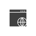 Global website page vector icon