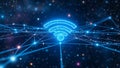 Global Wireless Network Connectivity Abstract Illustration