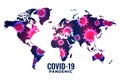 Global world coronavirus covid-19 spread infection background