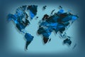 Global world map network technology. Social communications. Royalty Free Stock Photo