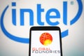 GlobalFoundries Inc. and Intel logos