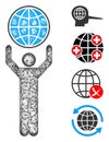 Globalist Web Vector Mesh Illustration Royalty Free Stock Photo