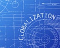 Globalization Blueprint Machine Royalty Free Stock Photo