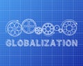 Globalization Blueprint Royalty Free Stock Photo