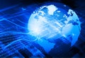 Globalization of fiber optics Royalty Free Stock Photo