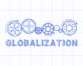 Globalization Graph Paper Royalty Free Stock Photo