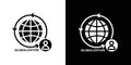 Globalization icon Flat vector set outline