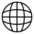Globalization icon, outline style Royalty Free Stock Photo