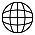 Globalization icon, outline style