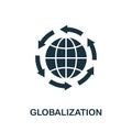 Globalization icon. Simple element from digital disruption collection. Filled Globalization icon for templates, infographics and